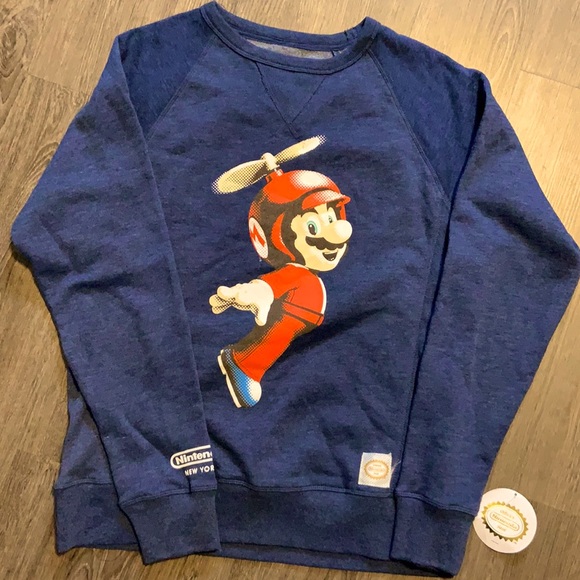 Nintendo Other - NEW Flying Mario Nintendo x New York Crewneck Sz L